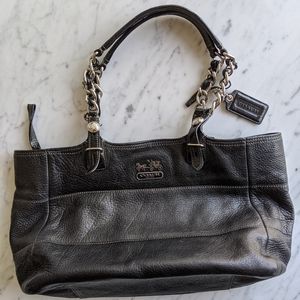 Coach Black Leather Shoulder Bag